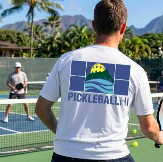 Diamond Head Court Pickleball Shirt | Oahu Landmark Performance Tee