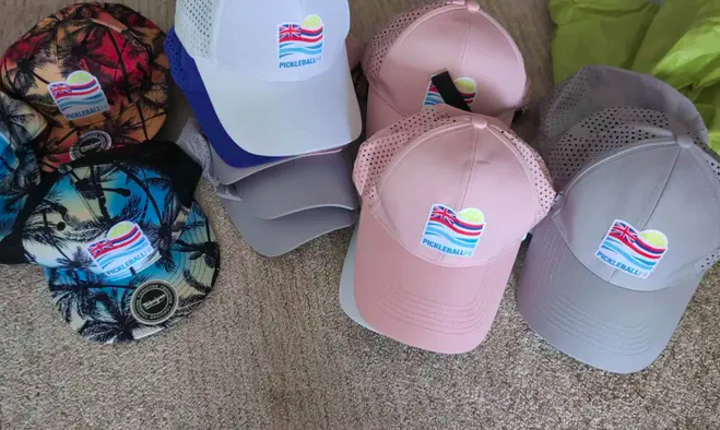 Hawaii State Flag Pickleball dryfit runners, snapback, or baseball style hats
